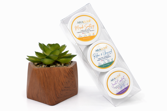 3 Mini Balm Pack ( Relax & Unwind, Muscle Soothing,  Joint Comfort)